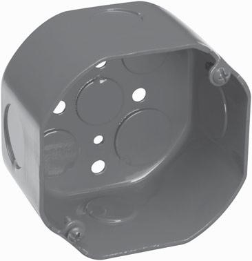 Steel Octagon Boxes & Ceiling Pans 4 OCTAGON OUTLET BOXES 21.