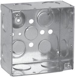Steel Square Boxes 4 SQUARE OUTLET BOXES 30.