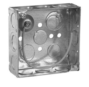 Steel Square Boxes 4 SQUARE OUTLET BOXES 22.0 CUBIC INCH CAPACITY (WELDED) 21.