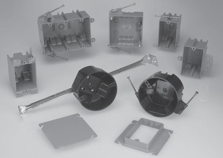 PVC Switch Boxes Applications: Non-metallic Switch and Outlet Boxes are used: