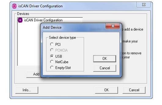 Installing Conext Configuration Tool 3. Under Device Type, select USB. 4. Click OK.