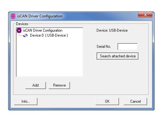Note: The USB-to-Xanbus adapter s internal serial number must be configured before you can use Conext