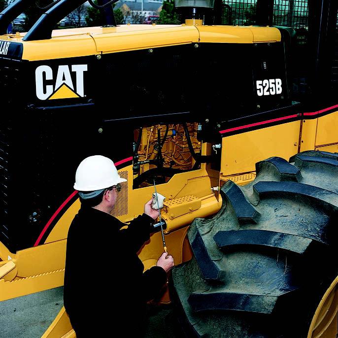 Serviceability The most serviceable machines from the most committed dealers. Built-in Servicing Ease. Caterpillar uses intelligent engineering to make regular maintenance procedures quick and simple.