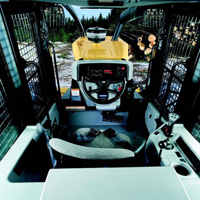 Operator Comfort The 525B cab is designed for comfort and ease of operation, to maximize efficiency and productivity. Comfortable Work Station.