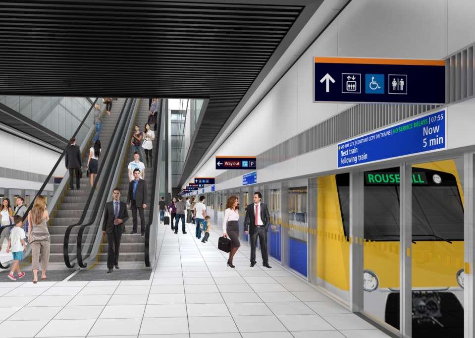 Artist s impression: an underground station More trains, more choice Australia s first fully-automated rapid transit rail system