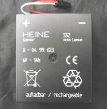 5v rechargeable nickel metal hydride battery (NiMH Heine X-002.99.