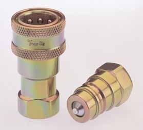 Plated steel construction Working pressure to 3,000 psi (207 bar) Sizes 1/4" & 3/8" Double shut-off 61 series Applications: General purpose, plastic molding, machine tool, test equipment,
