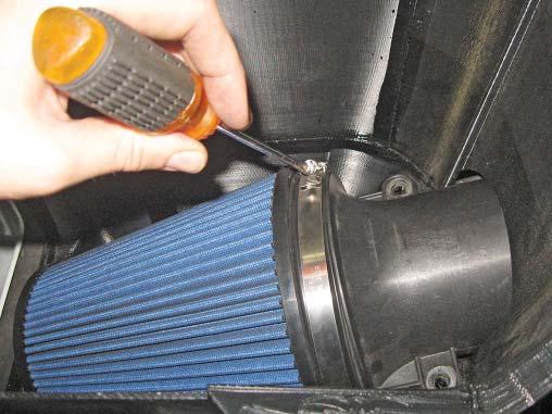 Install the air filter (P/N: 997-494-BLK) onto the filter