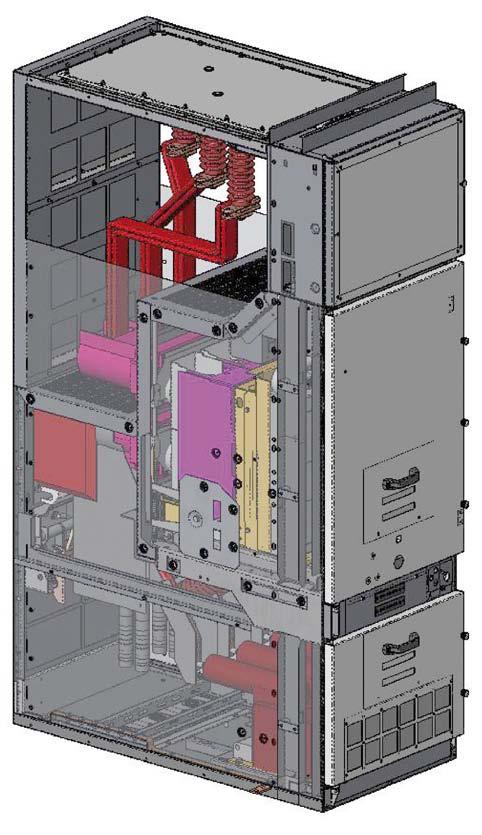 mechanism compartment 6 - Circuit-breaker operating mechanism 7 - LV compartment for auxiliary circuits 8 - Cable compartment 9 - Metal shutters for panels