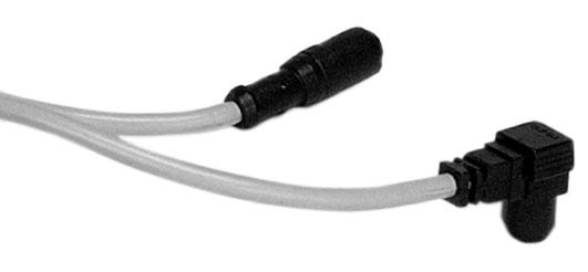 Circular connector with cable for sensors Series ST8 and 89404532 * by 5 m cable dia. 2 mm BK = Black BU = Blue BN = Brown Length of cable L [m] Part no. Fig. angled Part no. Fig. 2 straight Part no.