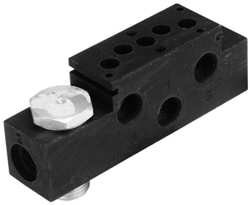 Base plate for direct mounting of Compact 0 or Compact 8 valves Version Part no. Valve size Port nos., 4 Port nos.