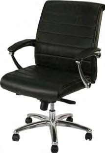 B9701P BB $415 Bomber brown LeatherPlus upholstery with metal arms,