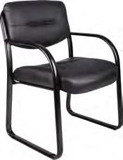 Black mesh guest chair with chrome