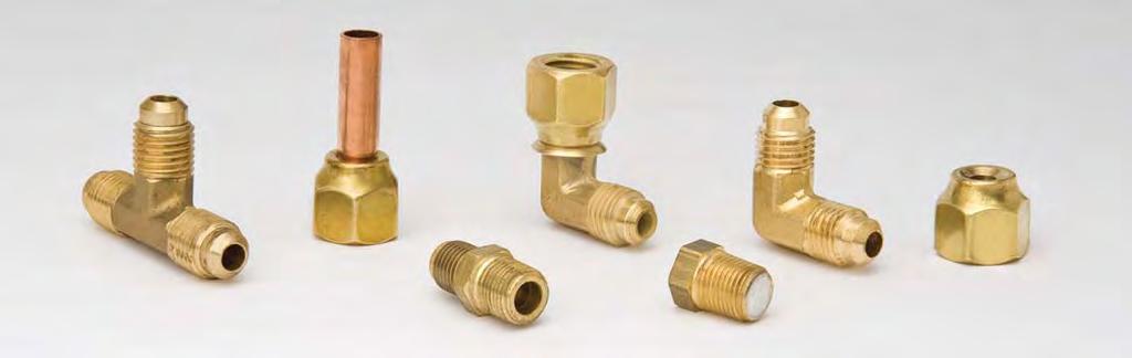 BRASS 45 FLARE FITTINGS & FLANGES Streamline Brass 45 Flare Fittings and Brass Flanges are fabricated from brass forgings or drawn brass rod, eliminating the possibility of seepage by porosity.