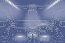 Visibility Interior mood lighting The dimmed passenger compartment lighting improves visibility in the vehicle when the light is poor.