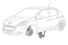Practical information Fitting a wheel Fitting the "space-saver" spare wheel If your vehicle is fitted with alloy wheels, when tightening the bolts on fitting, it is normal to notice that the washers
