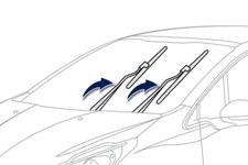 Practical information Changing a wiper blade wiper blade Within one minute after switching off the ignition, operate the wiper stalk to position the wiper blades vertically on the windscreen.