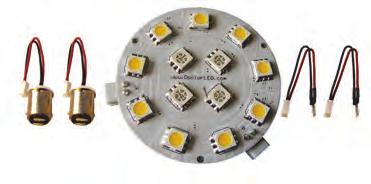 Dome Light LED Conversion Kits (12V & 24V) These dome light LED conversion kits come in several models* and are ideal for replacing your existing incandescent or halogen dome light bulbs.