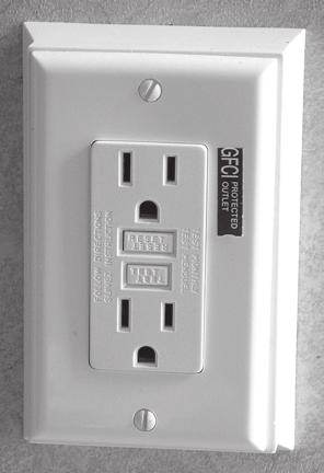 GROUND FAULT CIRCUIT INTERRUPTER (GFCI) NOTE: RESET and TEST buttons Ground Fault Circuit Interrupter Outlet (GFCI) If bath, galley, or exterior outlets don t work, check the bath GFCI.