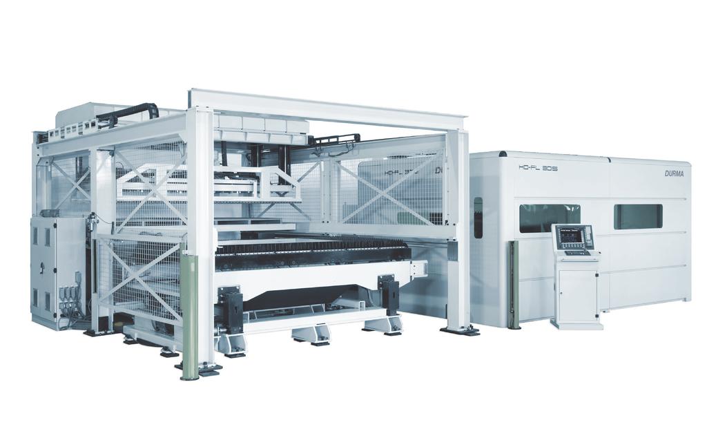new generation cell The Durma laser CELL for automatic loading and unloading of sheets is probably the most compact solution in the industry, offering a maximum of flexibility on a minimum of