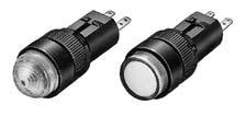 ø8 0 2 6 AP Series Miniature Pilot Lights Super Bright LEDs with built-in current-limiting resistor and reverse polarity protection diode Space saving miniature style Long life Illumination colors: