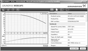 In WebCAPS, all information is divided into 6 sections: Catalogue Literature Service Sizing