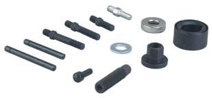 Power Steering Pump Pulley Service Set A complete set of tools required to remove and install power steering pump pulleys of most domestic vehicles.