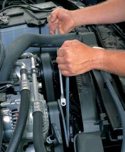 Most wrenches feature a square drive for attaching a breaker bar for extra torque. Time savers when replacing water pumps, or for any other front engine service in body or repair shops.
