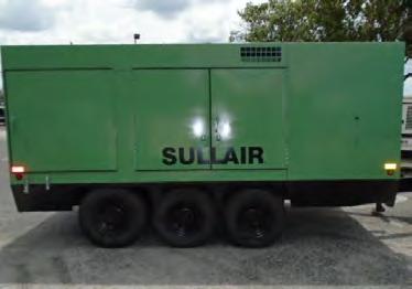 TRIPLE AXLE TRAILER 2007 YEAR 4090 HOURS S/N: 707310164 $110,000 1150 CFM / 350 PSI HIGH PRESSURE and AFTERCOOLED SULLAIR 1150XHA DTQ RATED 1150 CFM @ 350 PSI, AIR COOLED AFTERCOOLER, WATER