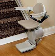 The stairlifts can be fitted on either side of the stairs. The lift track is fixed to the steps of the stairs, not the wall.