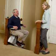 Powered options Your existing Elan stairlift can, at any time, be upgraded with three powered options, powered swivel action, powered folding footrest and powered folding rail.