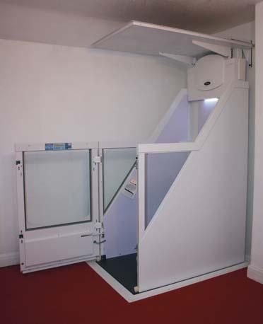 When the lift is not in use it can be parked at either level leaving maximum living space available. The integral fire seal is effective when the lift is parked at the upper floor.