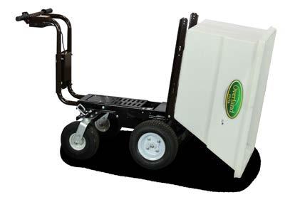 This little 7 cubic foot electric powered wheelbarrow cart still packs some power and is great for
