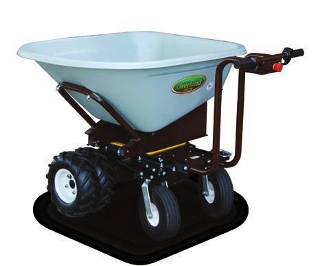 The swivel attachment allows you to turn your wheelbarrow hopper 90 degrees to the