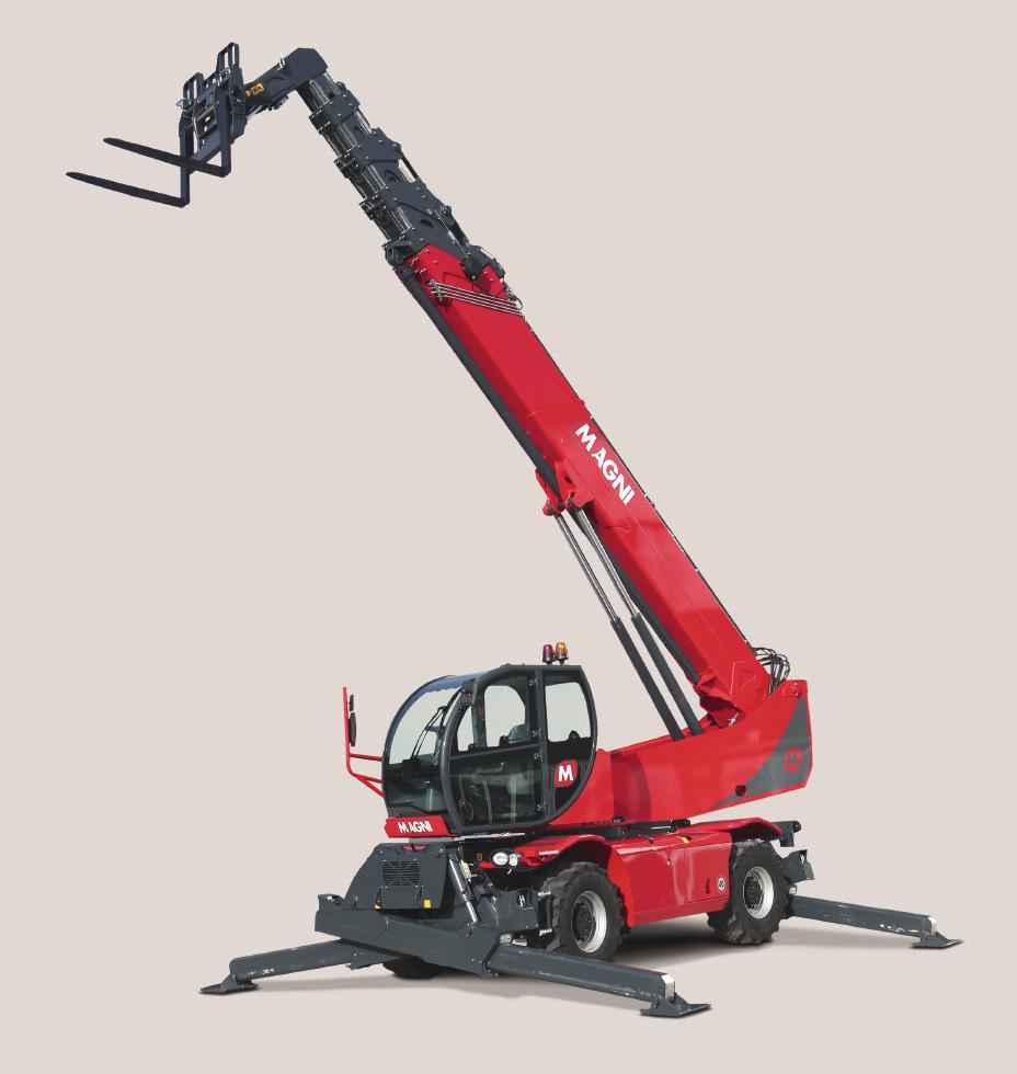 RTH 5.39S world's tallest rotating telescopic handler 4R 1000 (170 kw) Tall, taller, tallest: Magni telescopic handlers With a working height of 38.7 metres, the RTH 5.