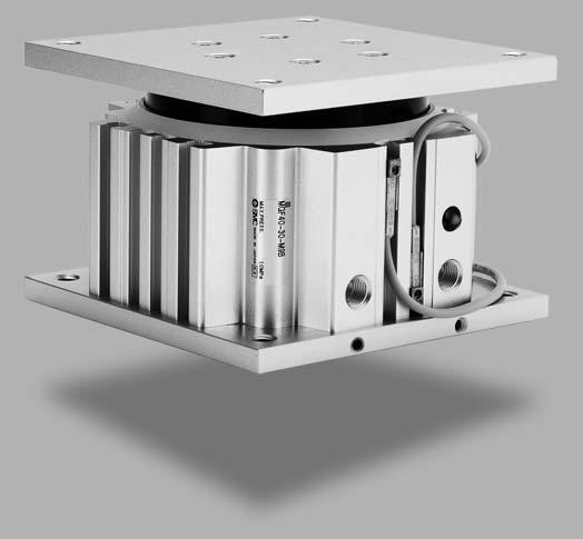 Guide Table Series MGF ø, ø, ø Low-profile compact cylinder utilizes a large concentric guiding sleeve to provide excellent eccentric load resistance.