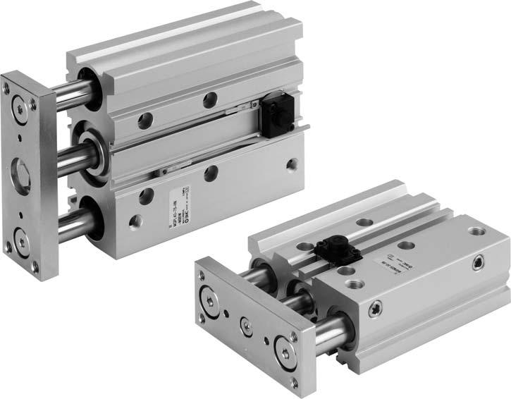 Compact Guide Cylinder/With End Lock Series MGP ø, ø, ø, ø, ø, ø,, ø0 MGJ MGP MGQ MGG MGC MGF MGZ MGT Stroke Variations Bearing type Stroke Intermediate stroke Locking direction Manual