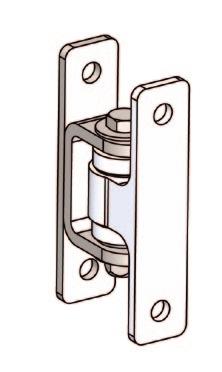 All Hinges have Horizontal Adjustability of approximately 1/2" Heavy Duty Sealed Bearing Hinges HDBY-ABM-ABM 44Body: Alum, Bolt-on, Mill 44Yoke: Alum, Bolt-on, Mill 44Height: 7.2" 44Weight: 1.