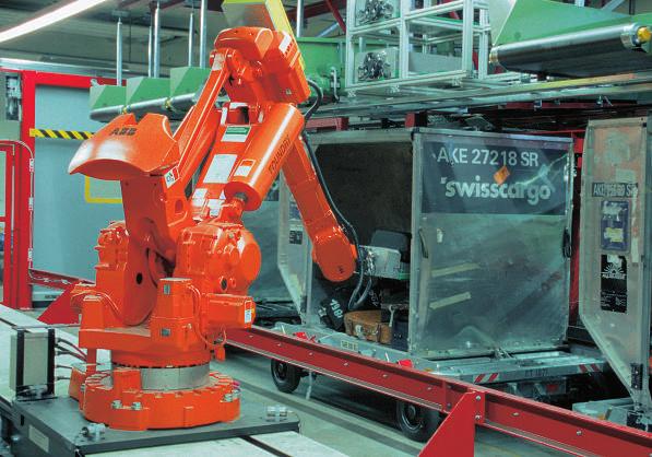 Weight lifter ABB robot technology lends baggage loaders a helping hand Staff report You check in your bag at an airport desk.