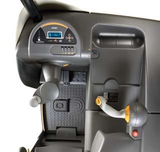 The adjustable steering tiller, control handle, armrest and seat, combined with
