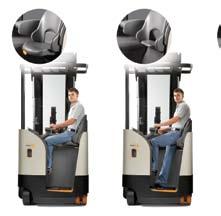 It positions the operator for optimum comfort and performance.