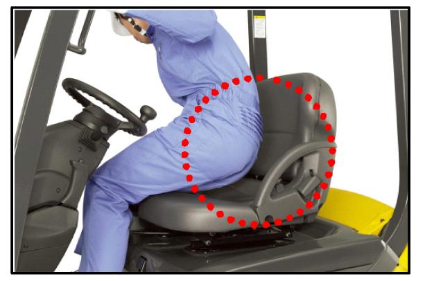 to further reduce wobbling during turning or when the forks are lifted high. The battery is placed in a low position and low profile tires with a high road surface gripping strength are adopted.