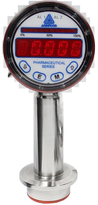 Application examples Bio-reactor head space pressure monitoring Chromotography column pressure measurement SIP monitoring Pressure measurement of sterile gas lines Pressure measurement within sterile