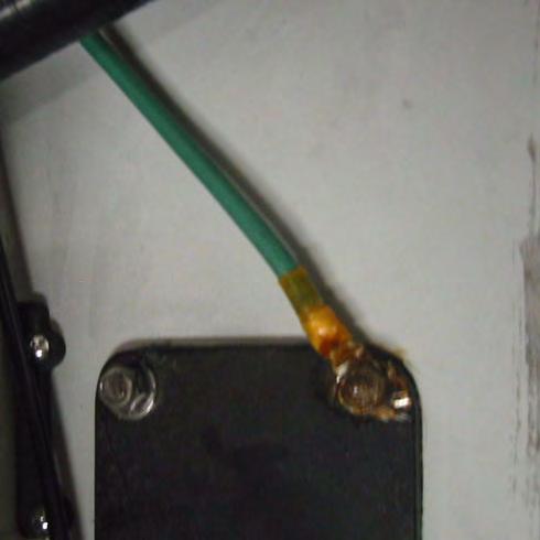 The fuel tank, fuel fill, and all safety rails are connected to the negative buss bar with #8 awg green cables.