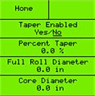 8.2 TAPER TENSION (OPTIONAL) Taper Tension is the reduction of tension as the diameter increases on a rewind.
