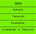 (Home Screen) Enter Hold Level as a percent of output Used only when tension changes with output is selected.