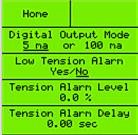 8.7 ALARMS (OPTIONAL) The Alarm Output is used to detect low or high tension and provide indication to an outside device. It is typically used for Web Break Detection.