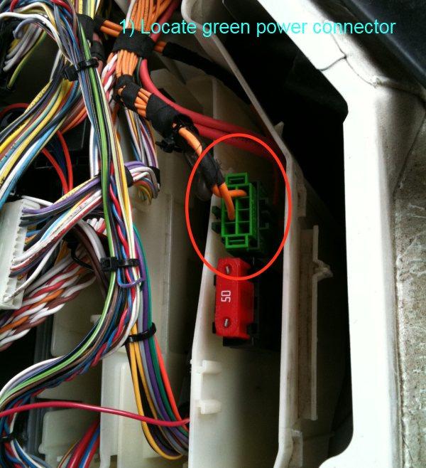 12) Install the JB4 power wire as shown in these photos: JB4