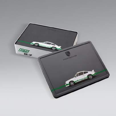 RS 2.7 Collection [ 1 ] Grille badge RS 2.7 limited edition. Limited to 1,973 units [ features limited-edition serial number ]. Grille badge featuring the classic Porsche 911 Carrera RS 2.7. Made of brass.