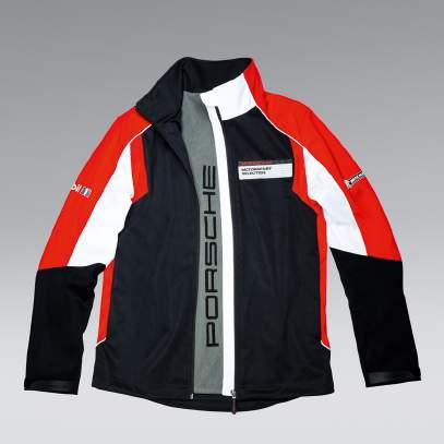 With prints representing the official sponsors, Michelin and Mobil 1. Including flange earplugs for the racetrack. 100 % polyester. In black/white/red.